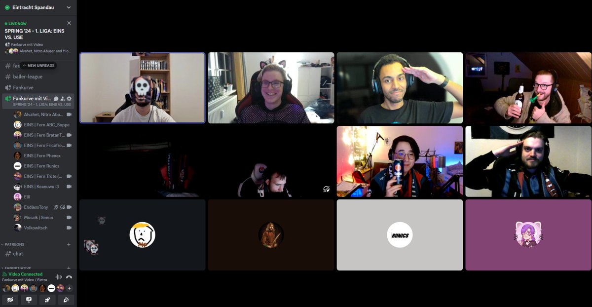 enbinist's tweet image. Mega geiler Abend mit euch und super spannendes Spiel! Für solche Momente liebe ich die Community! &amp;lt;3 Auf die nächste WatchParty auf dem @EinSpandau - Discord-Server 🎉 #EINSWIN #EintrachtSpandau