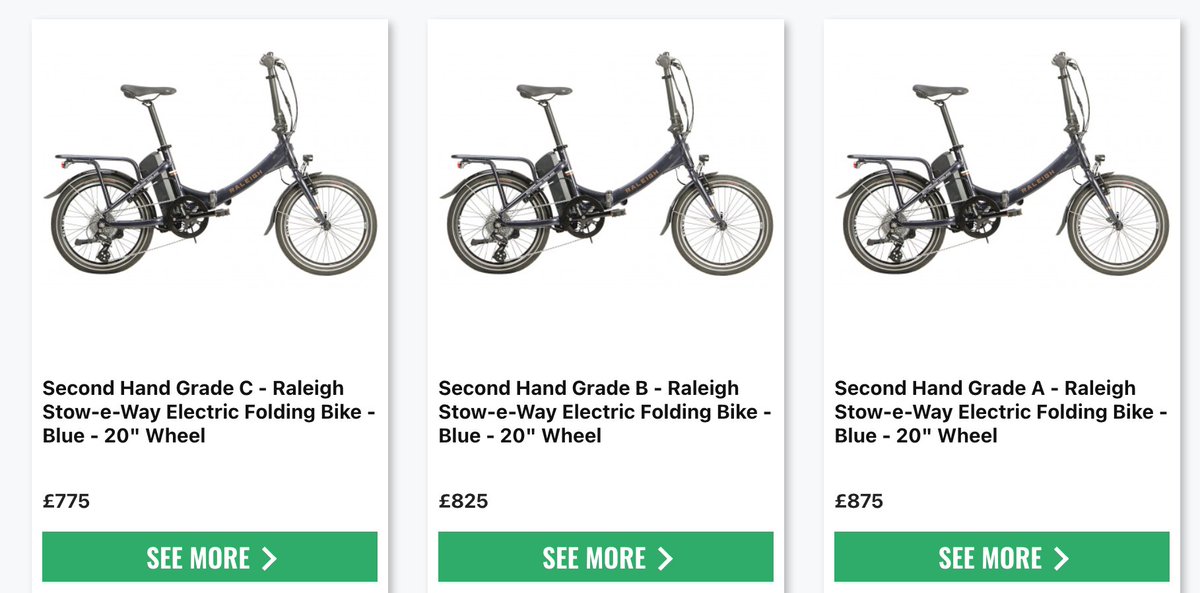 Can't stretch to a Brompton e-bike, but need similar functionality? Check out the budget friendly Raleigh Stow-e-way , especially the one offs that come up bikesy.co.uk/p/raleigh+stow…
