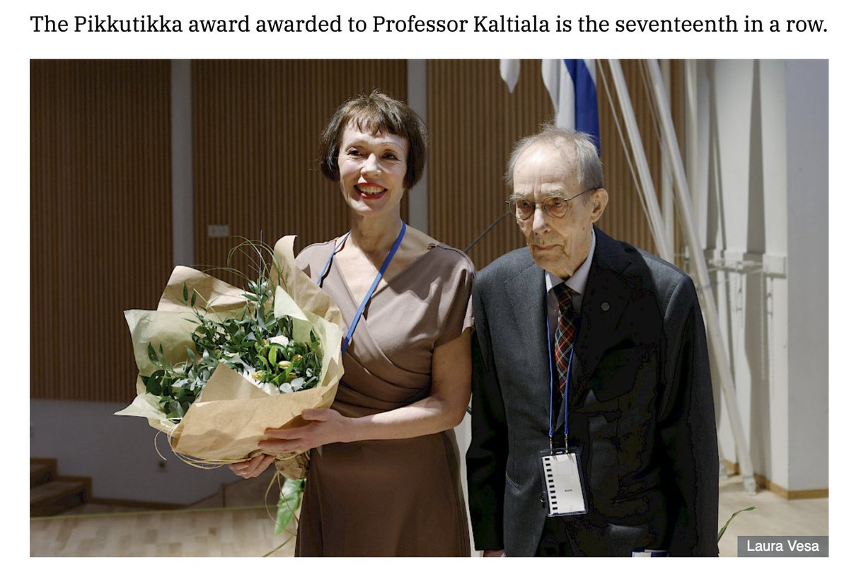 Dr. Kaltiala just won Finland's most prestigious medical award for her work in adolescent psychiatry. Dr. Kaltiala was a speaker at @segm_ebm's NYC conference, where she described how the Finnish youth gender services moved away from the 'gender-affirmative' model of care. 🎉/1…