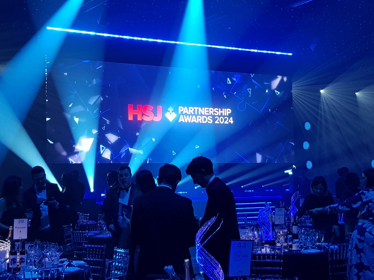 #HSJpartnershipawards good luck to all finalists tonight. Having a great night at HSJ Partnership awards celebrating the NHS health check programme in Knowsley