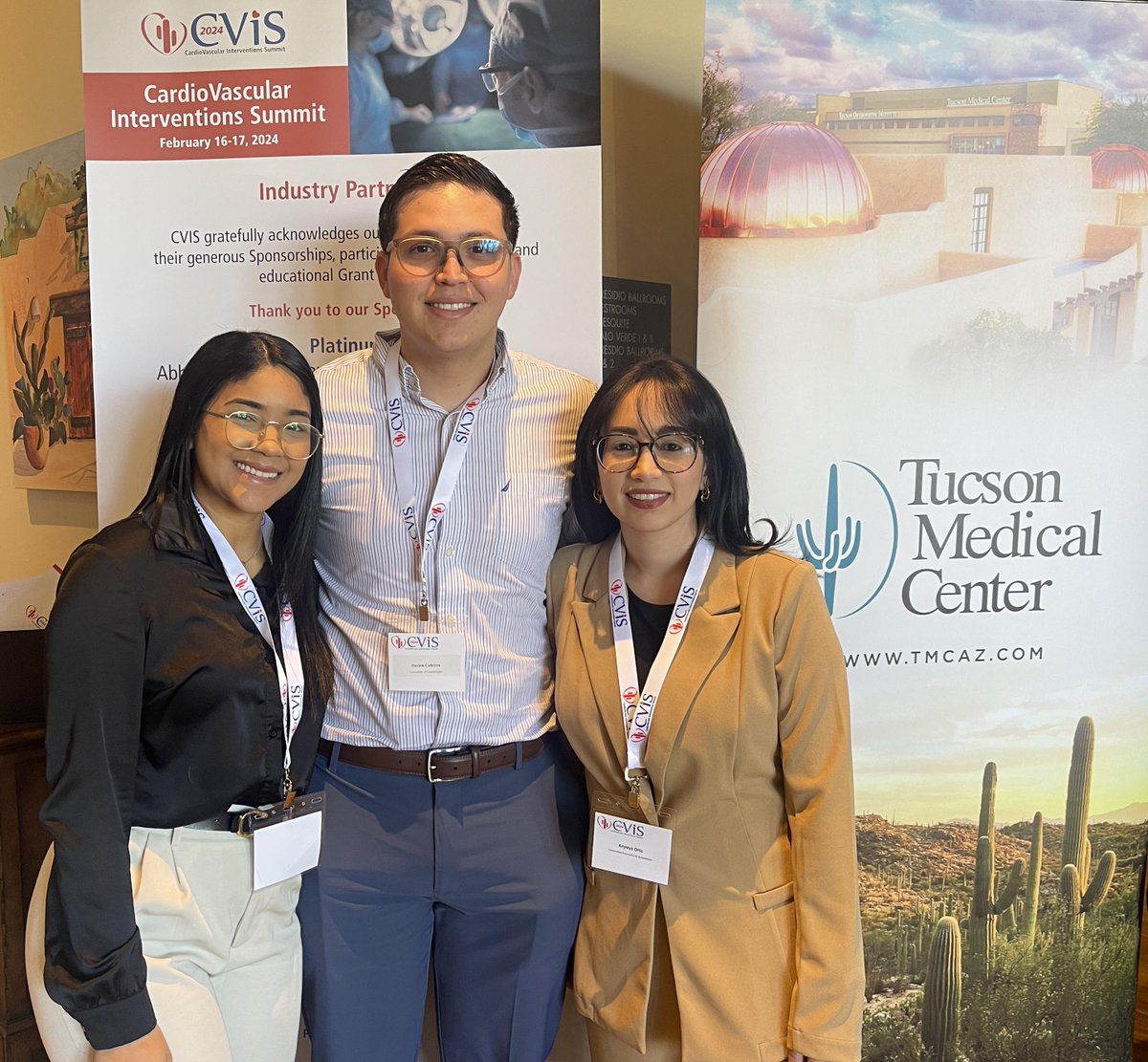 The CardioVascular Interventions Summit is a great event for students seeking insights in #Cardiology. A special shoutout to Cristina Acevedo Colon, Melanie Alemany, &amp; Daren Cabrera Arroyo from Universidad Automoma de Guadalajara, School of Medicine for joining us! #CVIS2024