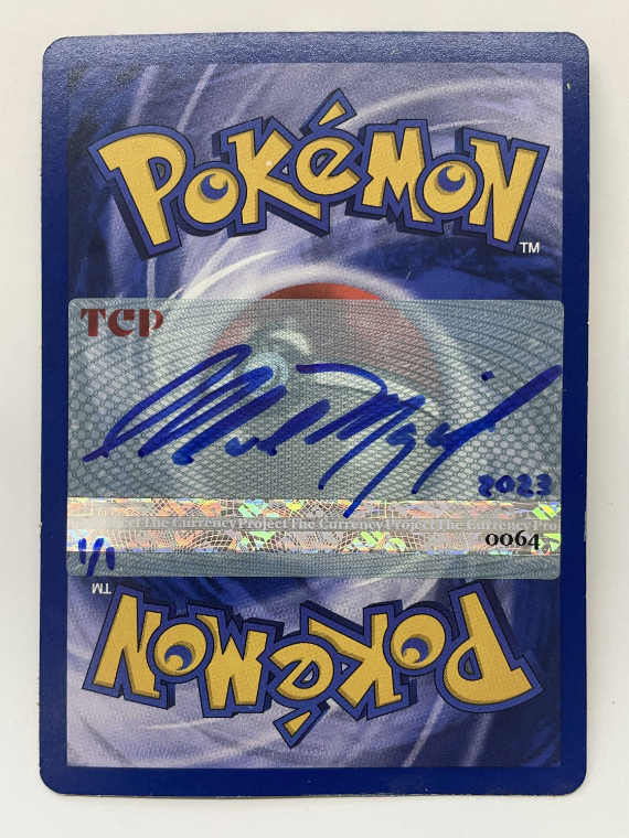 Release Date: 12/3/2023
Initial TCP Market Value (at Release Date): $ 280.00
Raw Card Average Value: $2.50
Artwork Title: Pikapika
Artist: Mazid
Medium: Oil paint on authentic 1999 WoTC Pokemon Pikachu card #60/64