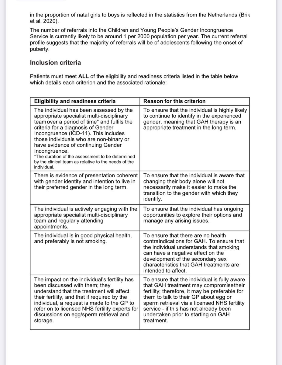 genspect's tweet photo. EXTREMELY CONCERNING- While puberty blockers are no longer permissable in @NHSEngland gender clinics, cross-sex hormones are very much on the menu for kids “around their 16th bday”. Statement released today: https://t.co/PnpRnmJ8Ur https://t.co/KoWVWadKnM