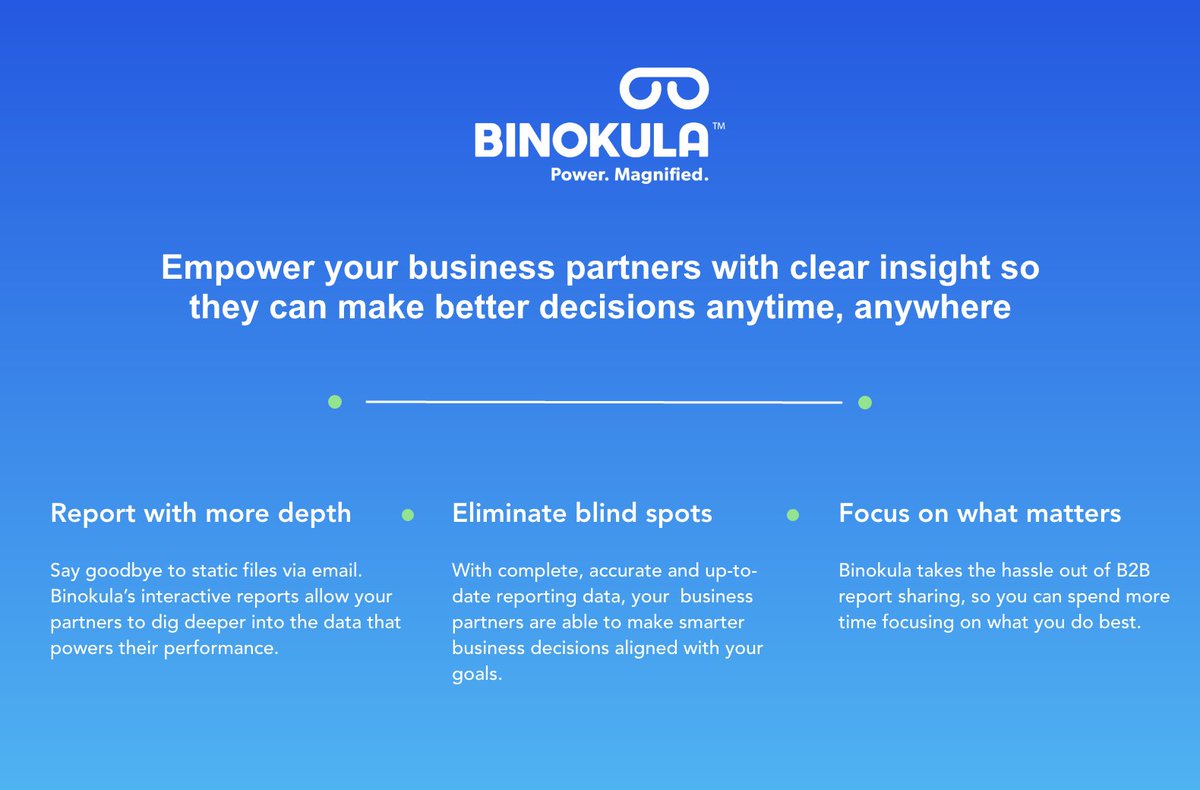 Introducing <a href="/Binokula4/">Binokula</a>, a safe, fast, and easy platform to share your Power BI reports with your external stakeholders.
 
 Subscribe and get 1 month of free Power BI report sharing. 📉
 
 #PowerBIreportsharing #binokula #happysharing #businessinsights