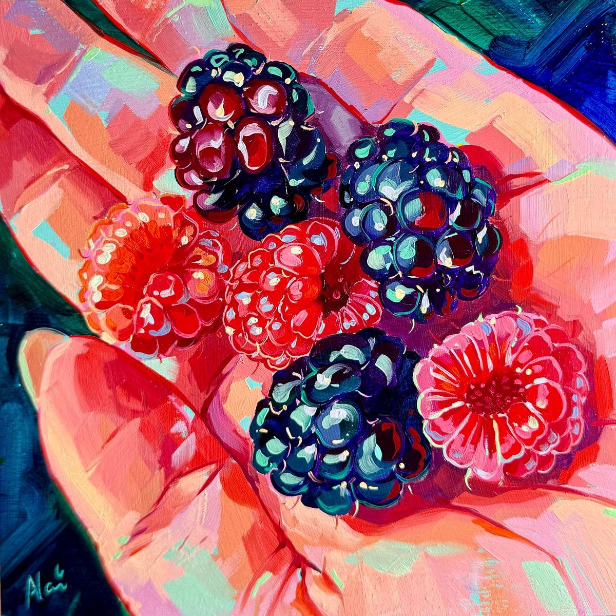 alaiganuza's tweet photo. Here’s my new berry #oilpainting :) https://t.co/F7vUn8PLZ5