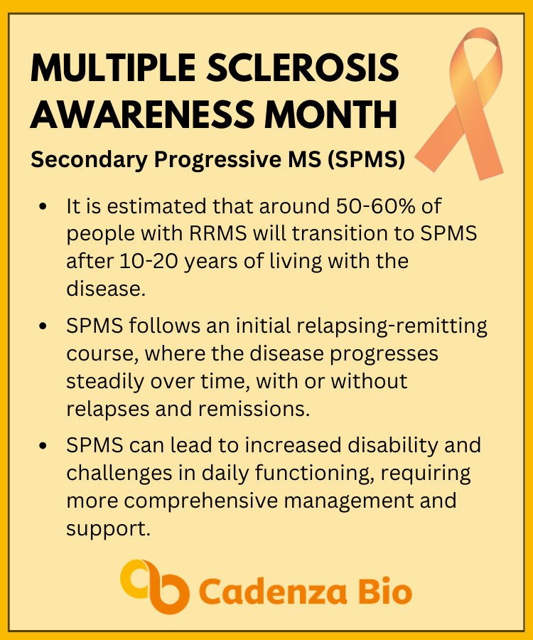 SPMS is a type of MS that gradually worsens over time, causing mobility, balance, muscle, fatigue, cognitive, and sensory issues. It requires comprehensive management and support from healthcare professionals, caregivers, and support networks. #MultipleSclerosis #Awareness
