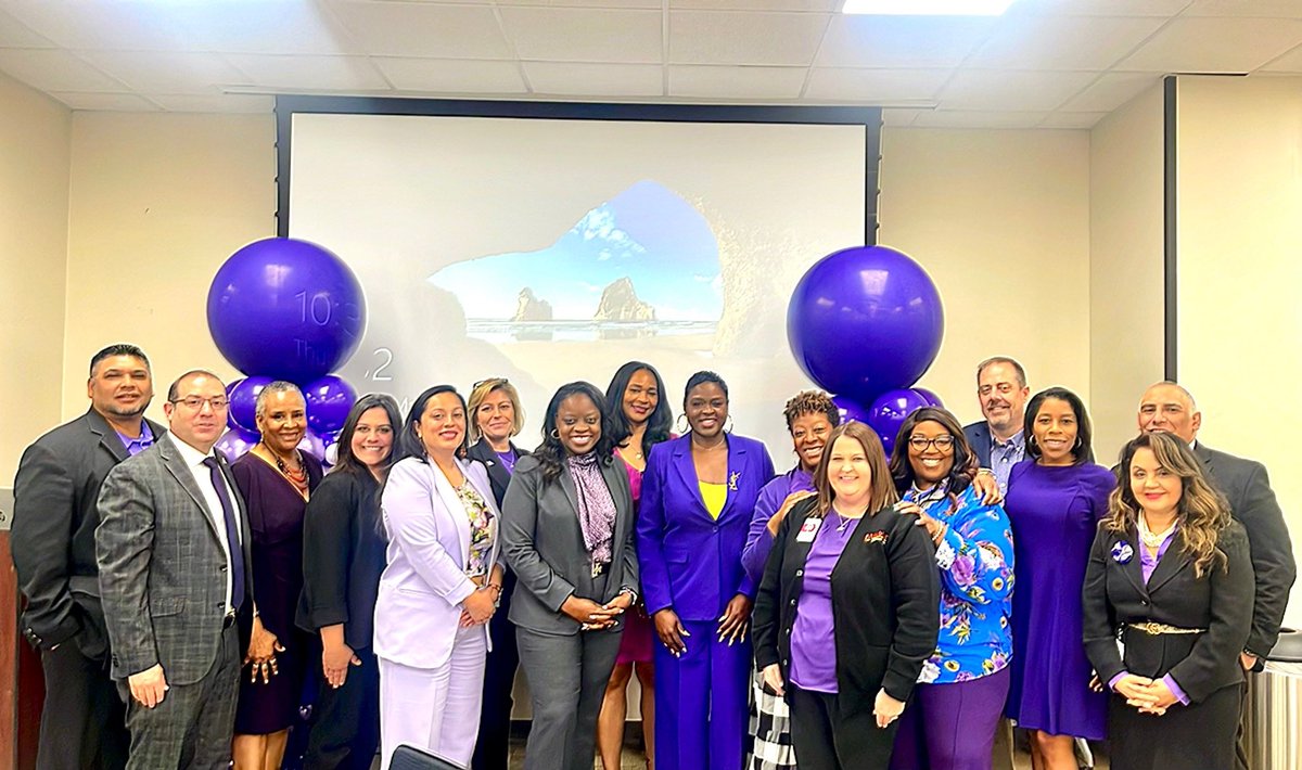 #myAldine Executive Leadership Team wore purple for #WomensHistoryMonth2024 during our March Instructional Leadership Team Meeting! #LeadershipMatters #AldineLeads