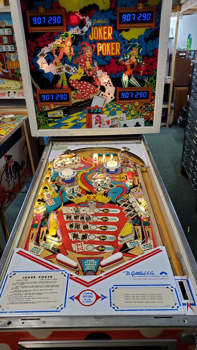 Arcade_Museum's tweet photo. More work on our Joker Poker! What started as a switch replacement on a pop bumper turned into a rebuild of the chime box, as only 2 of the 3 chimes were working. New coil sleeves, grommets, and cushion strip.
#nonprofit #arcade #museum #pinball #pinballrestoration #retrogaming https://t.co/Uq2Mikekot