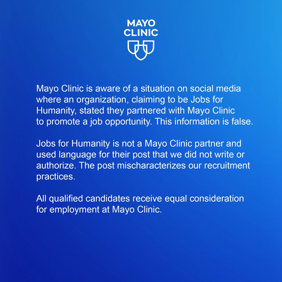 Mayo Clinic tweet media