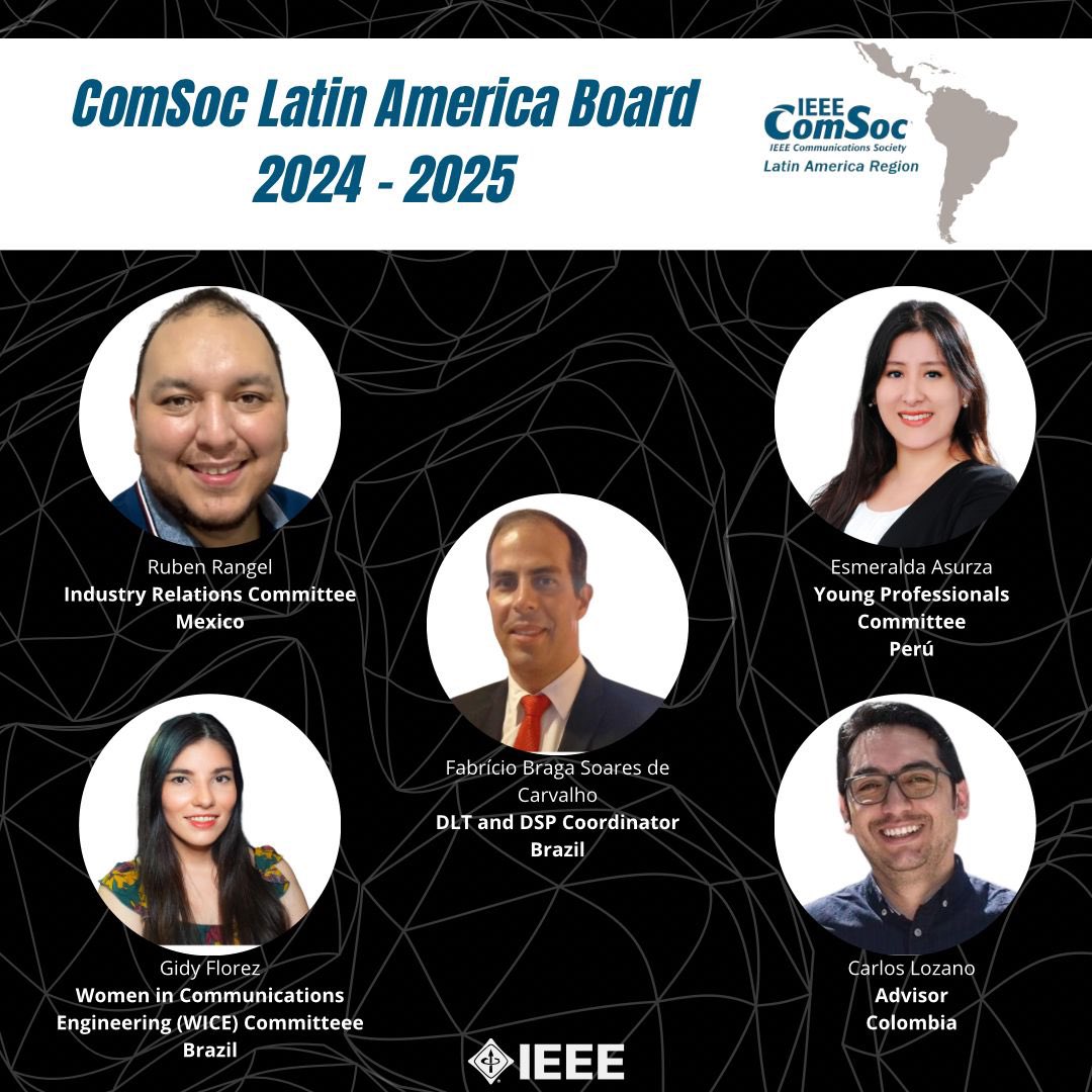 ComSocLatAm's tweet photo. We are trilled to present to you the #ComSoc Latin America Board 2024 - 2025. Let’s keep working!
#ieee #comsoclatam https://t.co/CXbkb9RRMM