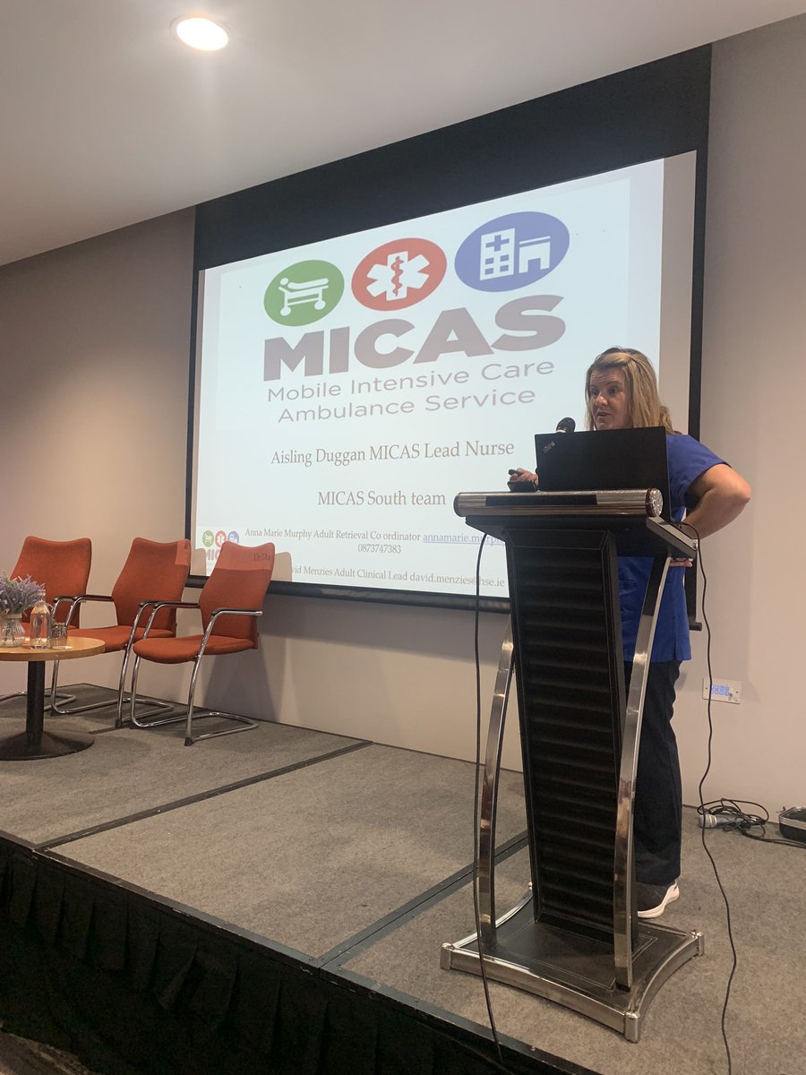Aisling Duggan MICAS South Lead Nurse sharing her love of transport of the critically ill patient 🚑