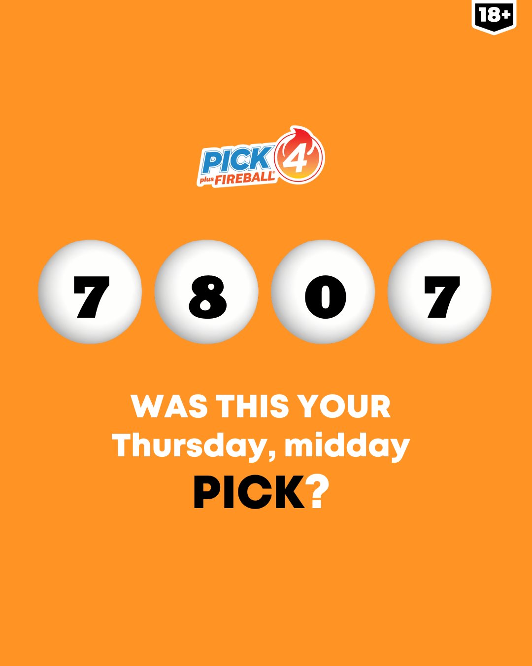 Illinois Lottery X Have you checked your numbers The results for today s midday Pick 4 draw are 7 8 0 7 5. Play now https t ULQ3AcKU6N Be