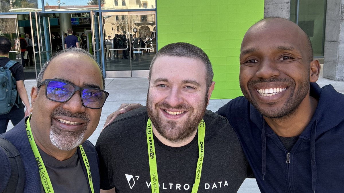 At #GTC24, today I had great discussions with @VoltronData CEO Josh Patterson @datametrician (on right) & their CTO. These ex @nvidia folks have great reputation with @Nvidia, OpenSource community and greater AI community! I am intrigued and I will bring you more information on…