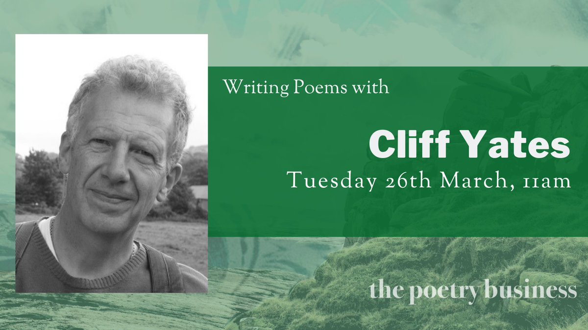 ✨WORKSHOP NEXT WEEK✨ Writing Poems with Cliff Yates (@cliffyates81) Tues 26 March, 11am Join us for another inspiring online workshop with Cliff Yates! Cliff's New & Selected Poems was published by Smith|Doorstop last year. buytickets.at/thepoetrybusin…