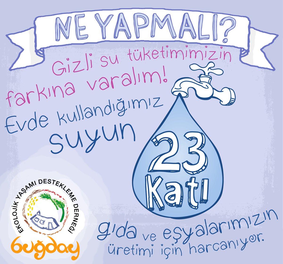 Bugün 22 Mart Dünya Su Günü💧

🌾Doğada bıraktığımız ayak izlerimizi azaltmak için yol gösteren Türeticinin El Rehberi kitabını web sitemizden okuyabilirsiniz:
👉bugday.org/.../2021/03/tu…

#BuğdayDerneği #TüketmeTüret #YaşamDönüşümdür  #TüreticiRehberi  #DünyaSuGünü #SuTasarrufu