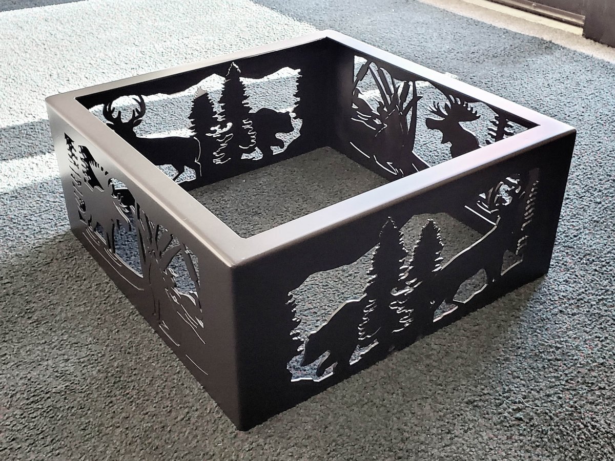 We've crafted linear shaped fireplace surrounds for Twin Peaks Restaurants in the past, but had a special request to create something different - a smaller square shaped firepit surround for a new location. #firepit #customdesign #TwinPeaksRestaurants #craftsmanship 🪵🔨