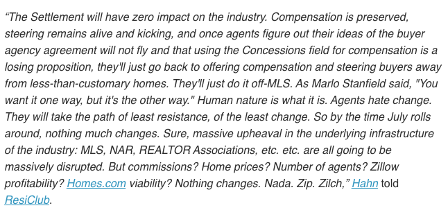 NewsLambert's tweet photo. Robert Hahn, managing partner of 7DS Associates, shares his take on where he thinks the industry goes next following the NAR proposed settlement👇
Since 2009, @robhahn has written the blog Notorious R.O.B., which examines the residential RE industry
https://t.co/p0euwyRcWf https://t.co/ibTTHBZwZo