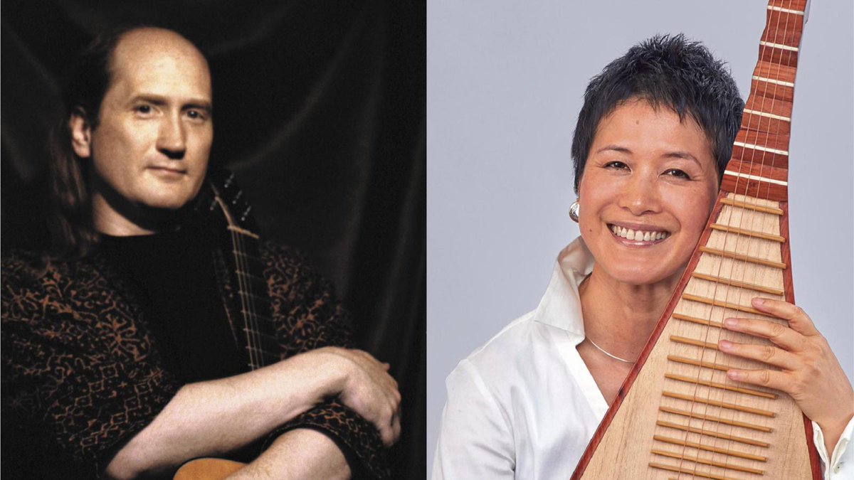 Sunday, April 14, 2024, at 4 PM, Ancient Future featuring me on scalloped fretboard guitar and Chinese pipa master Shenshen Zhang performs at Old St. Hilary's Landmark, 201 Esperanza St., Tiburon, CA. Tix: ticketleap.events/tickets/belved…