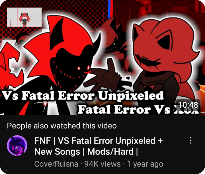 Gonzalo38112485's tweet image. This video introduced me to bluebirds in 2022 :) #sonicexe #fatalerrorsonic #fatalerror #fnf #fnfmods