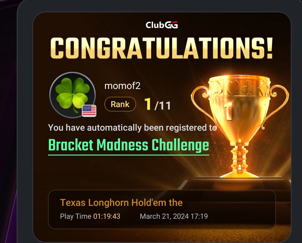 plantmanagerof2's tweet photo. Took 1st LFG π―! Come join the fun! π https://t.co/uHL8M1dMNS
#poker #bracketmadness
@inkandace https://t.co/Qn5aGJyZ90