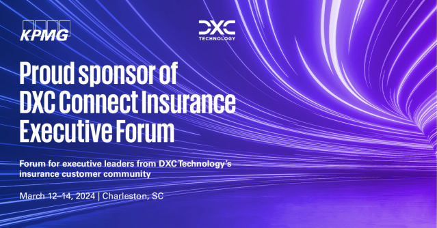 KPMG is a proud sponsor of DXC Connect Insurance Executive Forum, an event that offers opportunities for #insurance professionals from around the world to engage with members of DXC’s Insurance Software and BPS community. #DXCConnect #DXCInsurance bit.ly/4ct1Ina