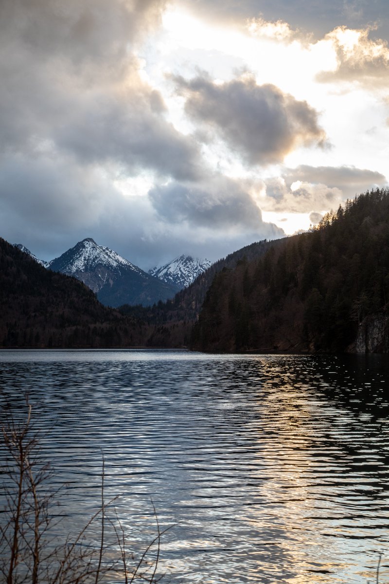vmarmr's tweet image. 16.03.2024 Sunset. Alpsee, Hohenscwangau