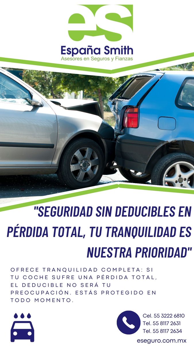 ESeguros_6's tweet image. ¡Protege tu coche sin preocuparte por los deducibles! Con nuestra cobertura especial, una pérdida total no afectará tu bolsillo. Tu tranquilidad, nuestra prioridad. #Seguros #segurodeauto #ProtecciónTotal #SinDeducible