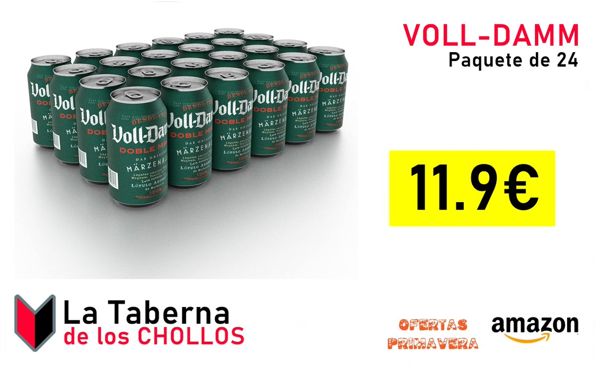🔹Voll-Damm Cerveza - Paquete de 24 por 11€❗️(pvp.-19.3€)

    ❗️Activa recurrente y el cupón con la opción de "Recibelo antes con ahorro del 5%"

     🔰LINK: amzn.to/4a3q3hx

#chollos #Chollo