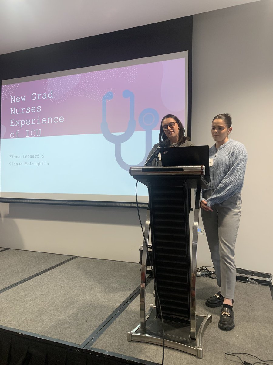 Our wonderful New Graduate Nurses in the ICU, Sinead and Fiona, who completed the New Grad Programme… We are SO proud of you! #thefuture @uccnursmid @AMGalvinCUH