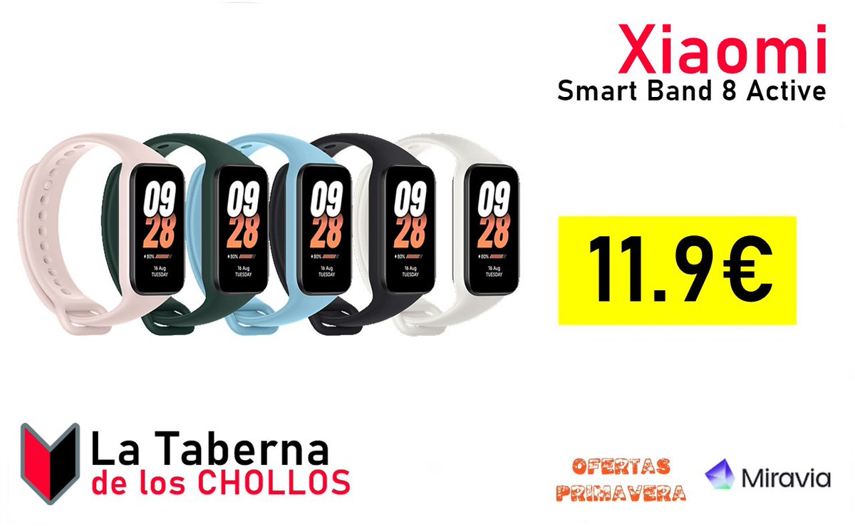 🔹Xiaomi Smart Band 8 Active  ❗️

✅Precio: 11.9€ ❗️ (Antes: +24.9€)

✂️Aplica el cupón de nuevo usuario del 40% desde la app
🔰LINK: bit.ly/xiaomismartact…

#Chollo #chollos