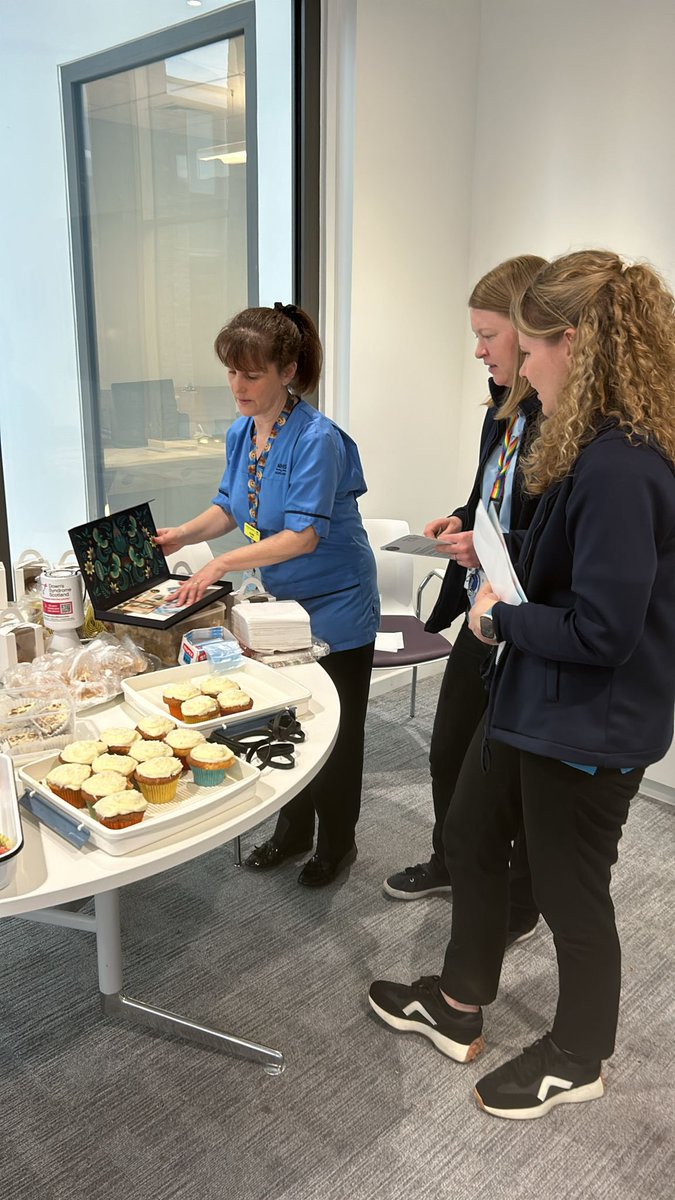 NHSGGC_SouthSLT's tweet photo. 🧁 It was great to support the Glasgow South Specialist Community Paediatric Nursing Team at their bake sale today to raise awareness of #WorldDownSyndromeDay2024 Lots of fabulous home baking 🥰
Donations made to Down's Syndrome Scotland. @nhsggcscs @DSScotland https://t.co/fW524iEKKZ