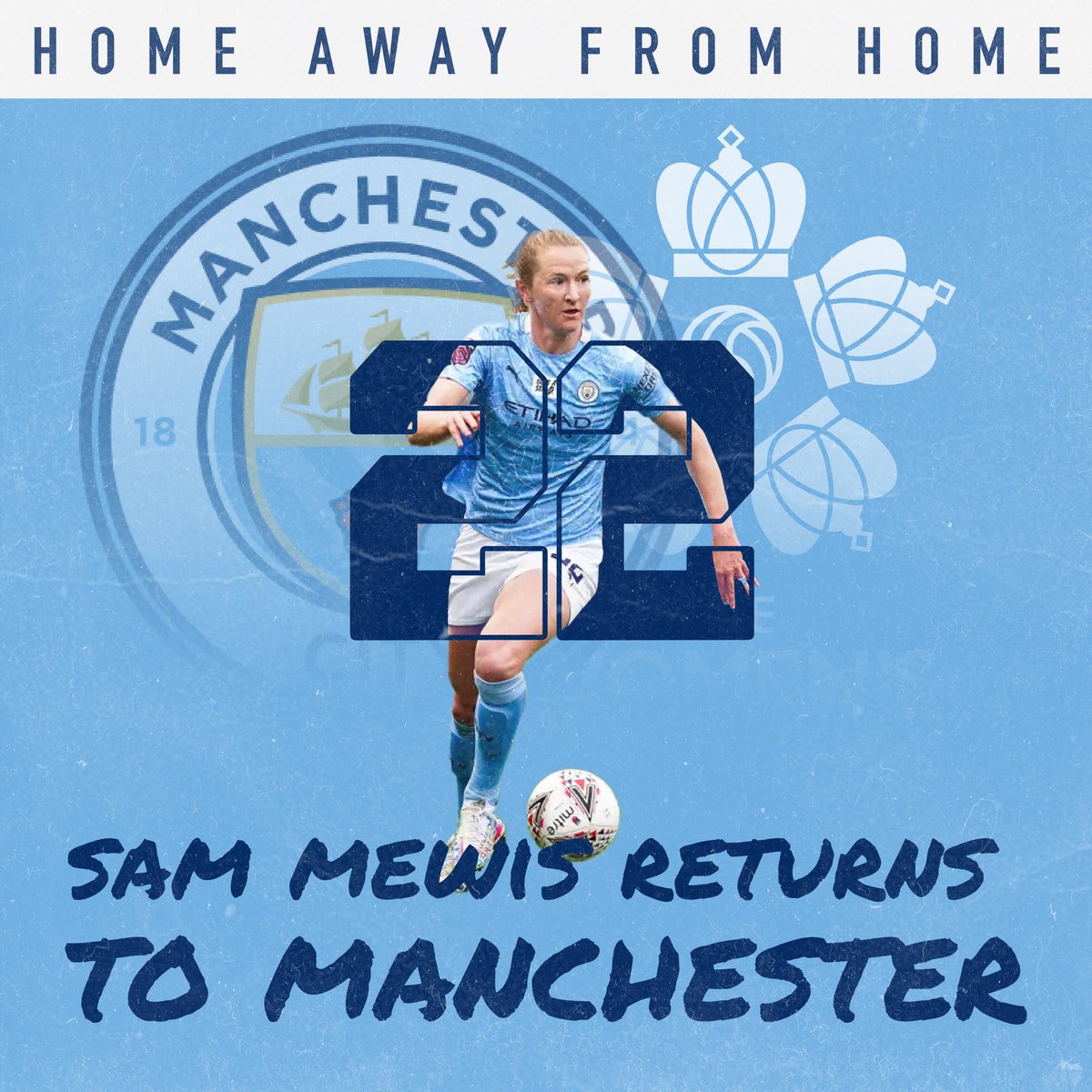 WomensGameMIB's tweet image. SAM MEWIS HEADS BACK TO MANCHESTER ✈️ 

@sammymewy returns to her footballing home away from home, where she played for Manchester City. 🩵 

This weekend, follow along as she takes in THE MANCHESTER DERBY and revisits her favorite places in that magical city. ☕ 🍻 🙂