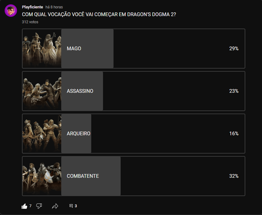 Serginho_efc's tweet photo. Arqueiro foi esnobado na votação que fiz de Dragon's Dogma 2 https://t.co/365TBgW5Ip