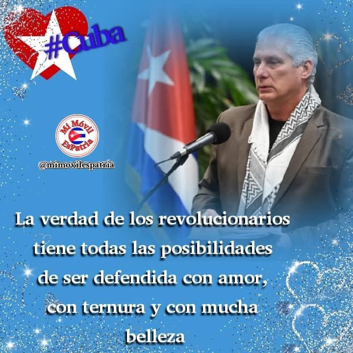 En medio de la guerra económica y mediática a la que es sometida #Cuba por parte del imperio
desde #MiMóvilEsPatria apoyamos la idea de <a href="/DiazCanelB/">Miguel Díaz-Canel Bermúdez</a> 
cuando dijo : “Por el pueblo cubano nosotros nos tenemos que morir trabajando”. 
#YoSigoAMiPresidente