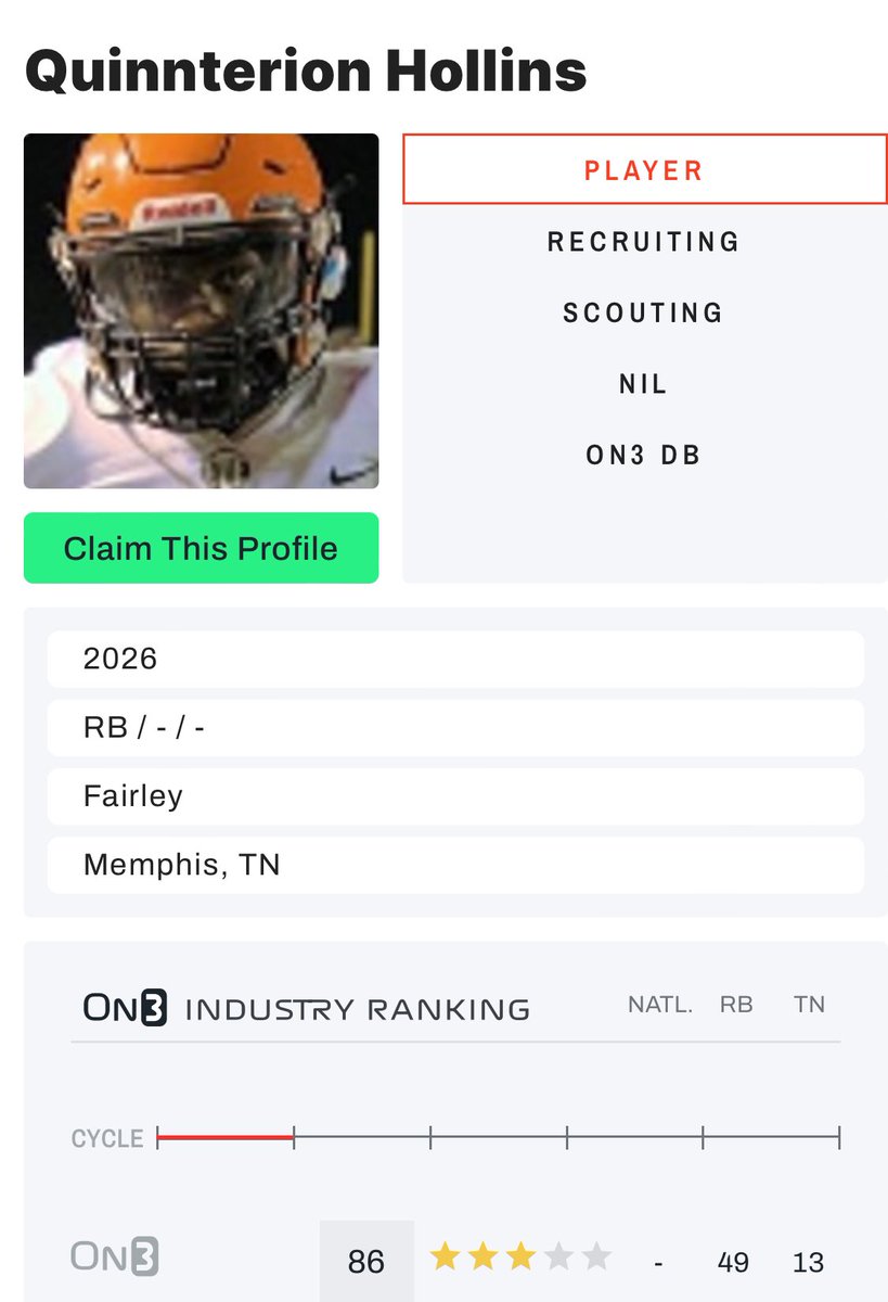 Quinnterion Hollins (@quinnterion04) on Twitter photo Blessed to be Rated a 3 star⭐️ and ranked #13 in TN <a href="/On3sports/">On3</a> <a href="/coachlester91/">Coach Earl Lester</a> <a href="/SouthwindJags/">Jerome Griffin</a> @Iam_CoachTrey <a href="/Tankb24/">Tank Bevill</a> <a href="/CoachDharris55/">DeAngelo Harris</a> <a href="/Coach_Norfleet/">Taurus Norfleet</a> <a href="/BrownTb704160/">Coach Doc Brown</a> <a href="/Coach_Jay901/">Jamie Nall</a> Blessed to be Rated a 3 star⭐️ and ranked #13 in TN <a href="/On3sports/">On3</a> <a href="/coachlester91/">Coach Earl Lester</a> <a href="/SouthwindJags/">Jerome Griffin</a> @Iam_CoachTrey <a href="/Tankb24/">Tank Bevill</a> <a href="/CoachDharris55/">DeAngelo Harris</a> <a href="/Coach_Norfleet/">Taurus Norfleet</a> <a href="/BrownTb704160/">Coach Doc Brown</a> <a href="/Coach_Jay901/">Jamie Nall</a>