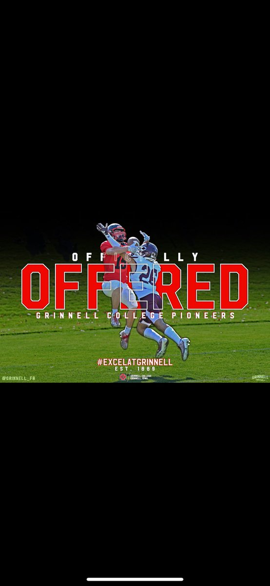 After a Great Conversation with <a href="/CoachArias_87/">Eddie Arias</a> I am extremely blessed to receive my first Offer from <a href="/Grinnell_FB/">Grinnell College Football</a> Thank you!! <a href="/CoachCraft/">Coach Fred Craft</a> <a href="/PointersFB/">South Point High School Football</a>