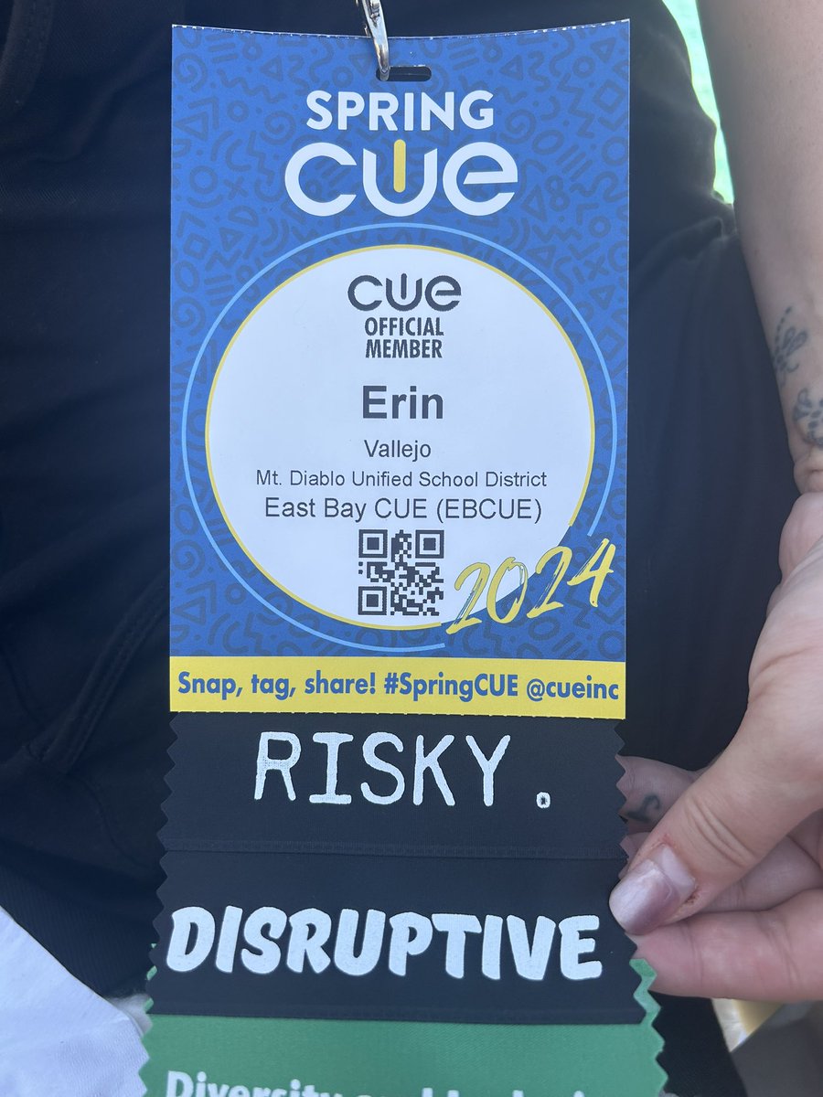 Love the #springcue24 conference! Super happy to have some people from my district to join in on the learning #CUEmmunity #WeAreCUE @MtDiabloUSD @cueinc @EBCUE