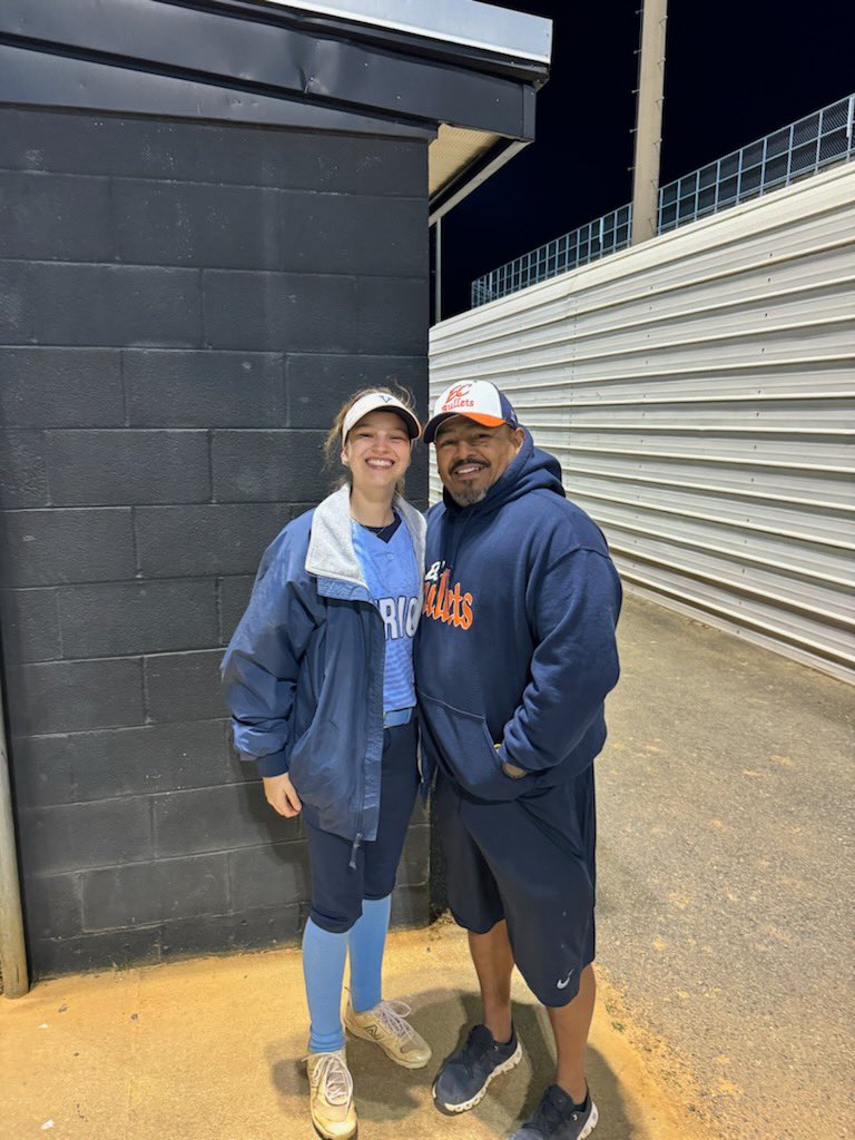 Coach Herb stopped by to watch the Westfield HS vs. Yorktown HS game last night to watch Hannah and Rylee (pictured) play. 🥎 #softball #fastpitch #varsity @EastCobbBullets @ECBullets18uVA