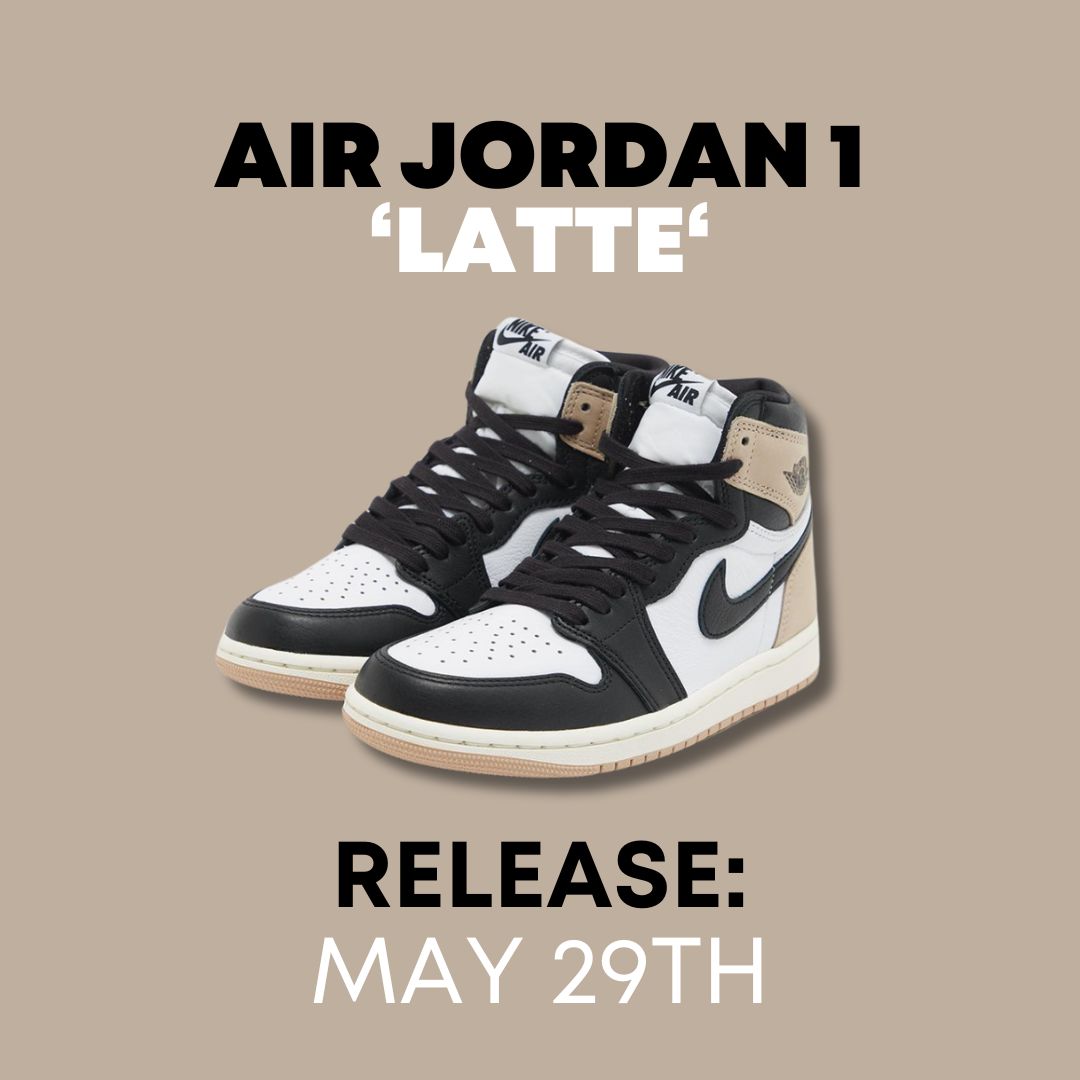 sneakercrush's tweet photo. The ‘Latte’ Jordan 1 WMNS release May 29th $180 https://t.co/iPCZUq7DCz