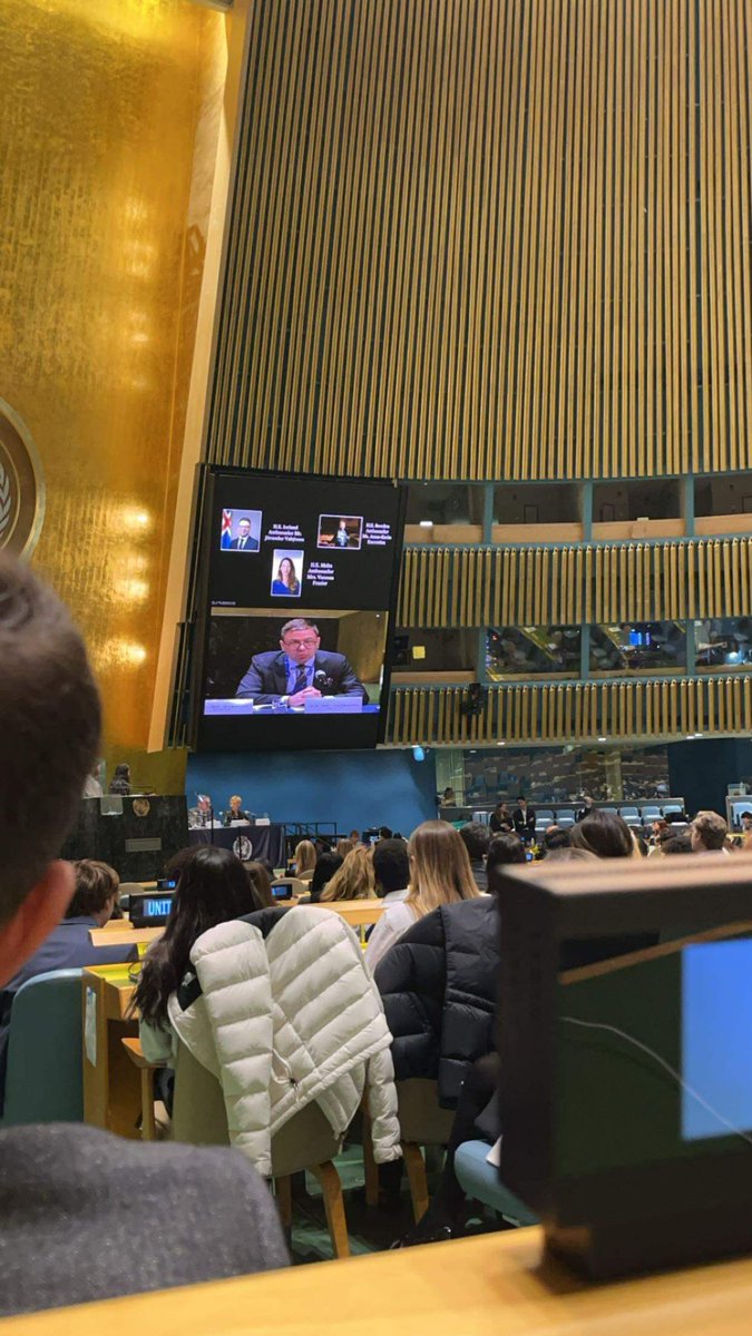 In youth we trust. Had the honor and joy of engaging with students, including @UNISNYC, in the #UNGA Hall on the ever important topic of #genderequality. Really good questions and discussions that kept me and my colleagues 🇸🇪@AkEnestrom and 🇲🇹@_VanessaFrazier in check!