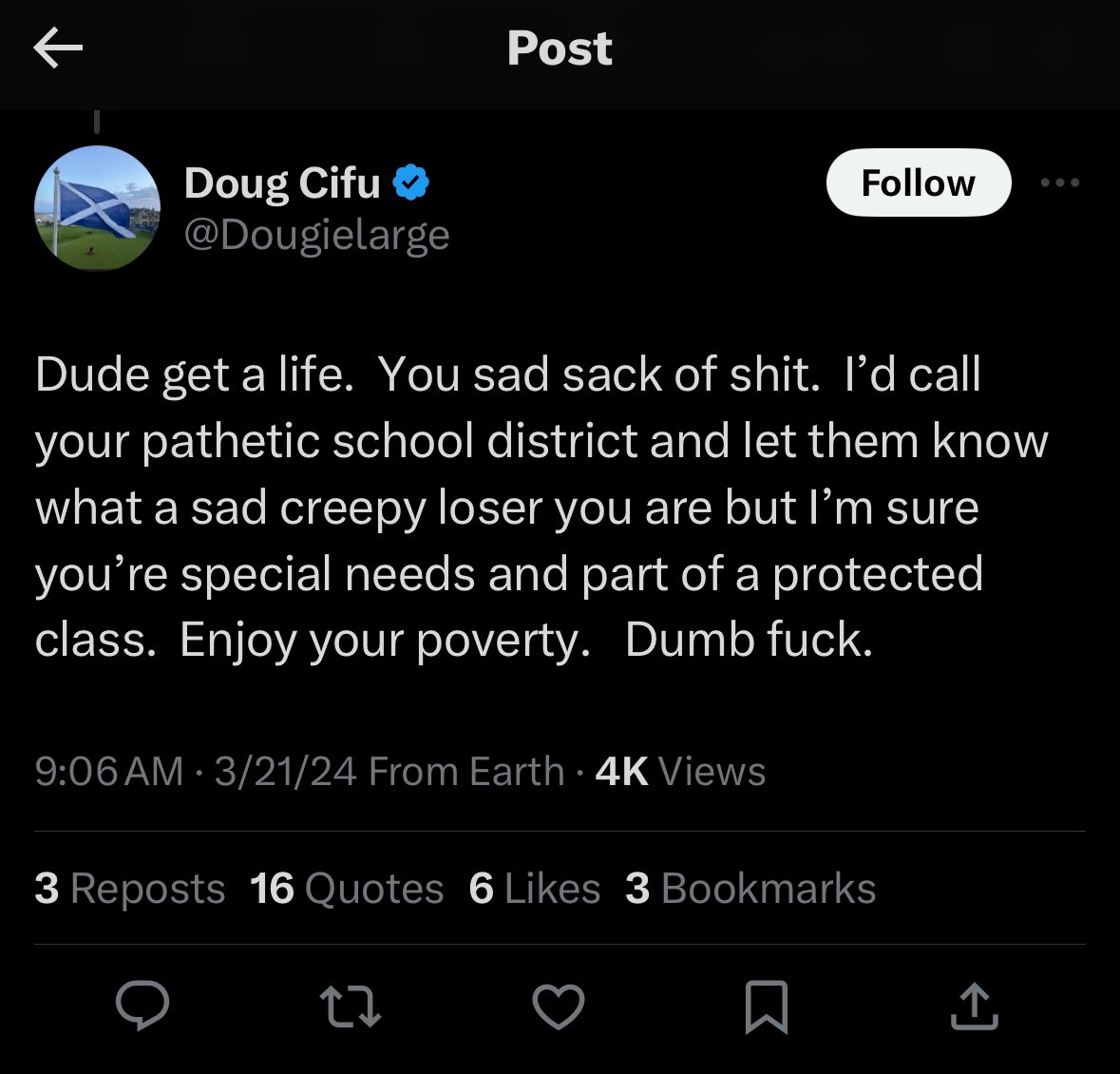 9inchcenobite's tweet photo. Hey @NHL - what are your thoughts about @FlaPanthers @Dougielarge’s derogatory comment about special needs? Show us you don’t support this nonsense by making a written statement and enforcing disciplinary action immediately. This is inexcusable. https://t.co/7FxLoDYVSU