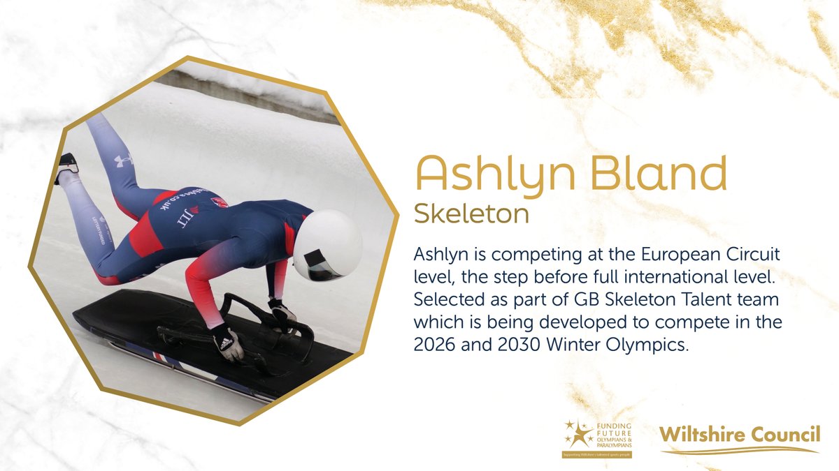 wiltscouncil's tweet photo. GB skeleton star Ashlyn Bland, from Trowbridge, receives the next grant. #FFOP https://t.co/NqjHHgF9js