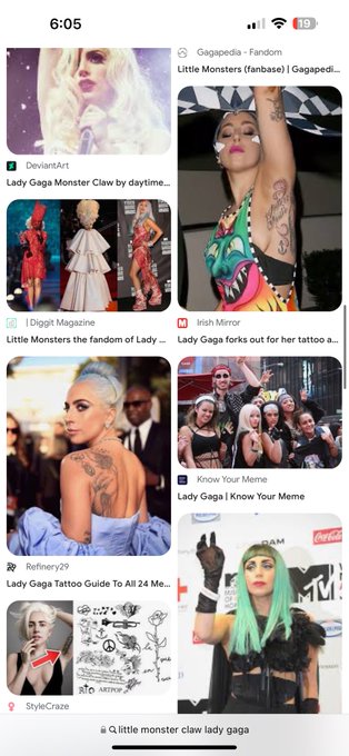 If you Google little monster claw lady Gaga, a photo of me in hs is on the first page. It made my whole