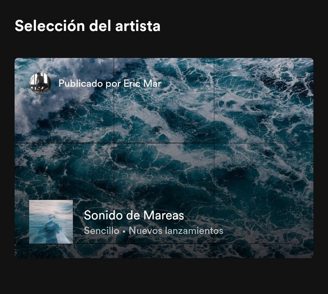 ericmarmusic's tweet photo. Sonido de Mareas Is Out Now!
Disponible en Spotify &amp; iTunes
https://t.co/WYxALbc6xr
Have a blessed spring solstice baes 
with love Eric Mar 
#electronicmusic #spotify #applemusic #bandcamp #iTunes  #spotifycharts #spotifyplaylist #musicproducers https://t.co/aZTfZNqdYj