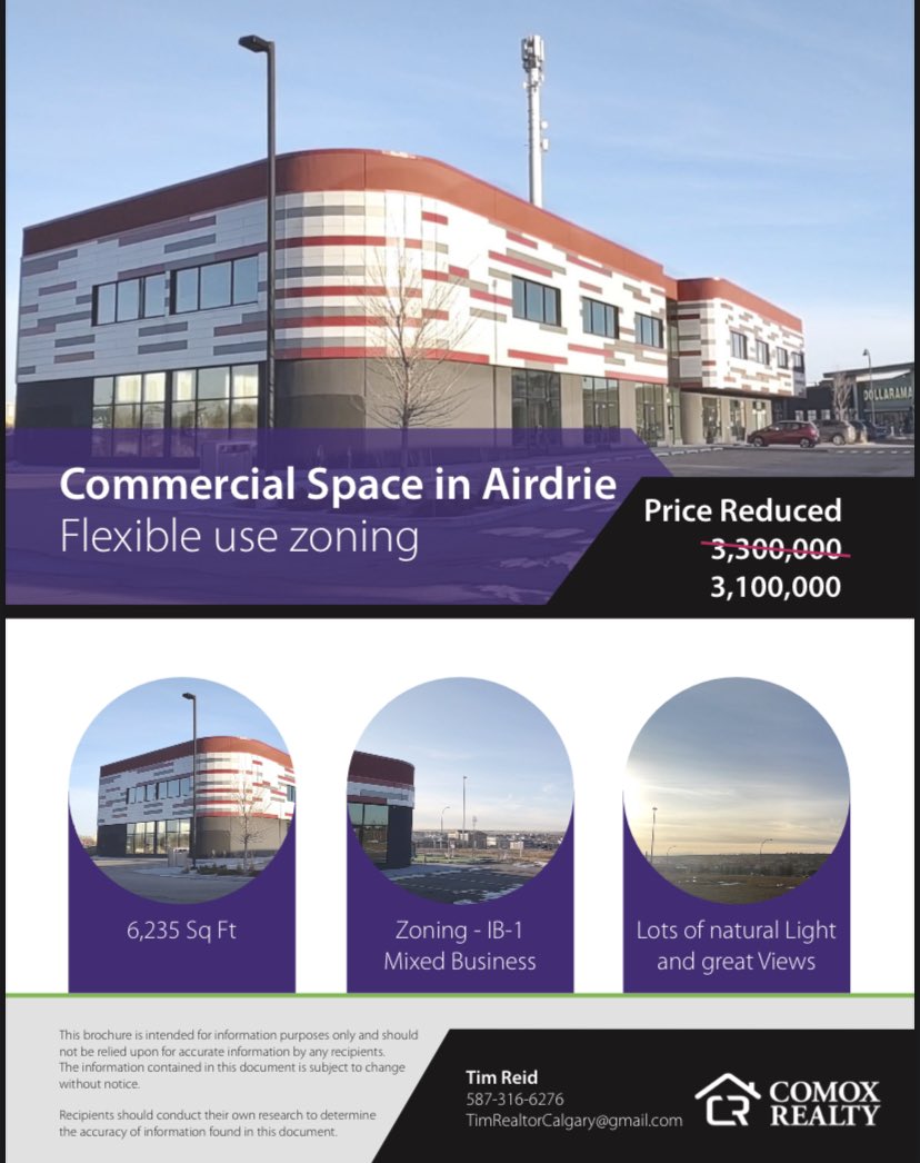 busedgemedia's tweet photo. Tim Reid of Comox Realty can help you get into commercial real estate in the Calgary region as that market starts to heat up. 🔥🏢

#commercialrealestate #calgaryrealestate #realestate #calgary #alberta #airdrie https://t.co/aZqT6kVWvA