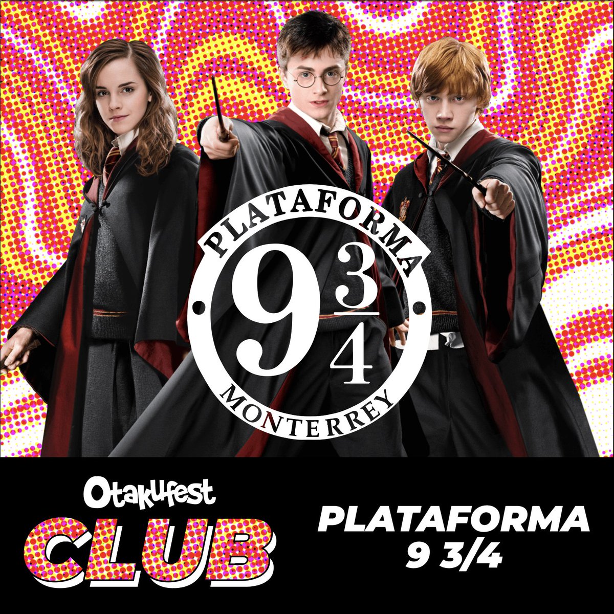 OtakuFest_MX's tweet photo. @plataforma934mty presente para todos los fans de la saga de mago que vivió🧙‍♂️
¡Visítanos próximamente en los dulces 16 del Otakufest! 😎

#Otakufest2024 #OTF2024 #Otakufest #Harrypotter #wizard https://t.co/tcucCaw7a1