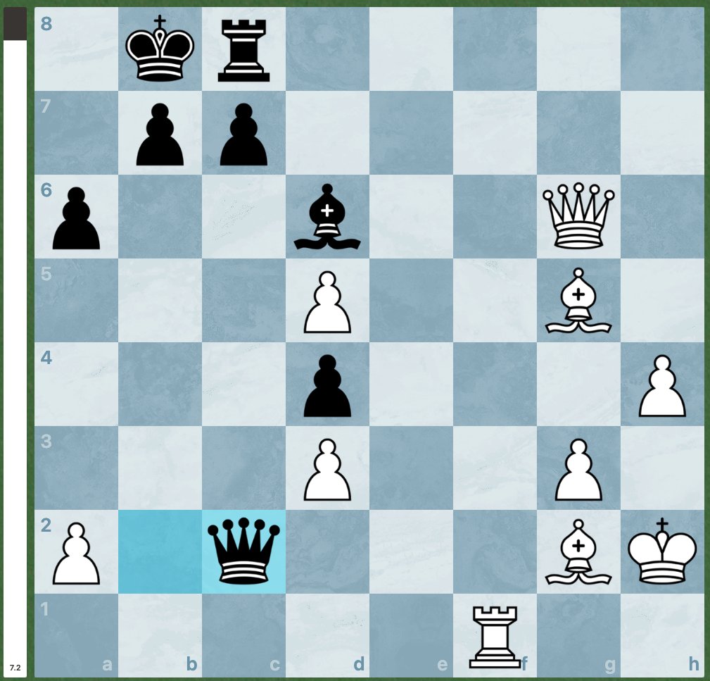 This position is +7. 

I decided to play the powerful attacking move Rf2 with more than 10 min on the clock. 🤪

In front of me lies a piece of paper, with the word 'Blundercheck' on it, in bold letters. 

How to train against this? I think i´d find this in a puzzle. #chesspunks