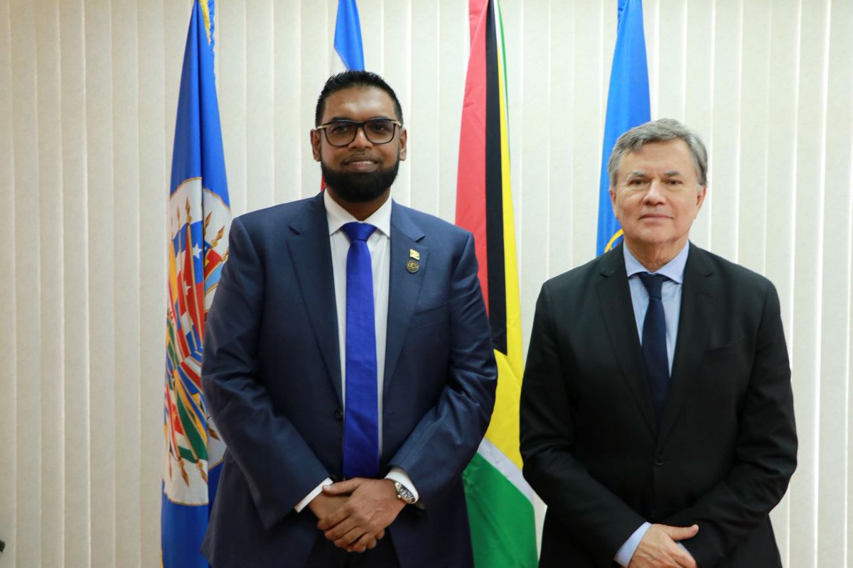 In Georgetown, the President of Guyana, Mohamed Irfaan Ali, received the Director General of IICA, who praised the country’s progress towards achieving more resilient and sustainable food production. 📰👉:iica.int/en/press/news/…