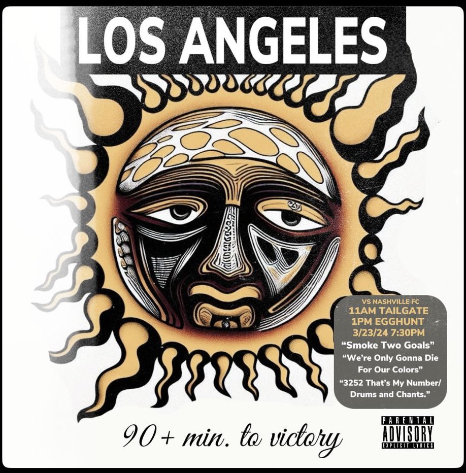 A Jam Packed day.. and we're still 90+ min. to Victory.
Join us on SATURDAY at 11am for the festivities. 🌧️ 🐰 🍻 
<a href="/LAFC/">LAFC</a> <a href="/LAFC3252/">The 3252 ⭐️</a> #CAWCAWMF 🖤💛