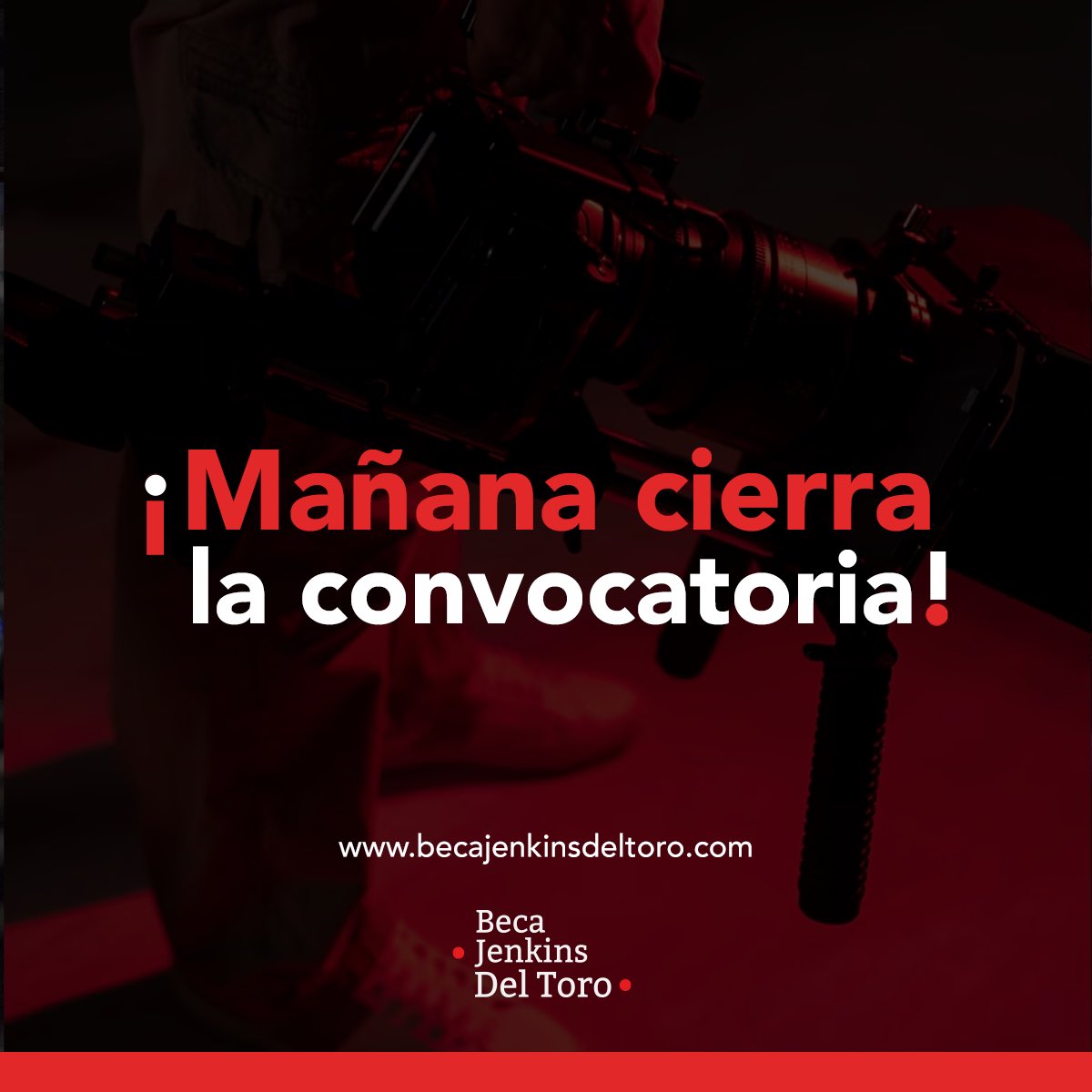 Mañana es el último día para aplicar a la #BecaJenkinsDelToro, ¡no pierdas la oportunidad de estudiar cine en el extranjero! 📽️🌎

Consulta las bases en becajenkinsdeltoro.com